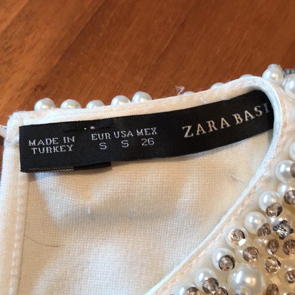 Zara Basic White Jeweled Small - Picture 3 of 8